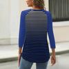 Women's T Shirt Print Button 3/4 Sleeve Daily Weekend Fashion Basic V- Neck Regular Top