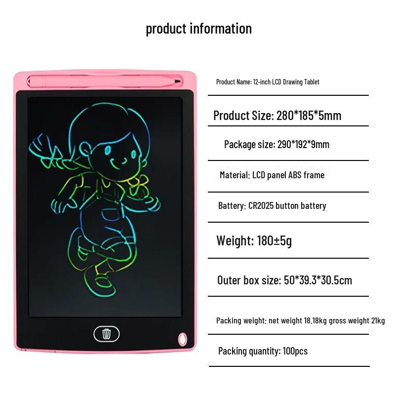 Children's LCD Writing & Drawing Board: 8.5-16 inch, Landscape & Portrait, Magnetic Doodle Pad