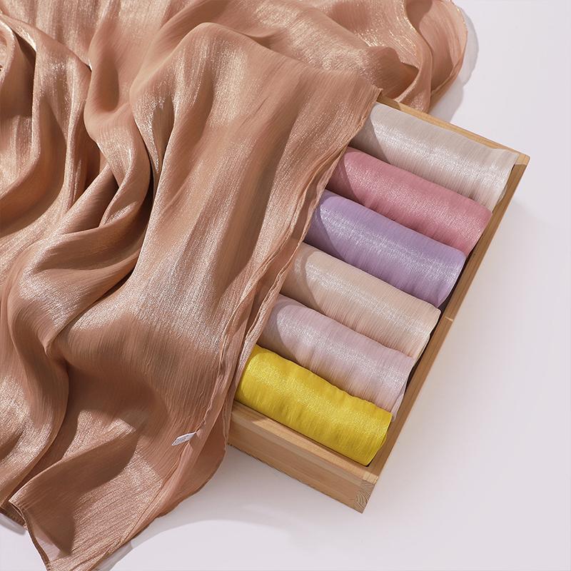 Eid Organza 70*175 Cm Maxi Satin Khimar Abaya Dubai Arabic Islam Muslim Scarf Women Shimmer Hijab Turban Hijabs Musulmans Femme