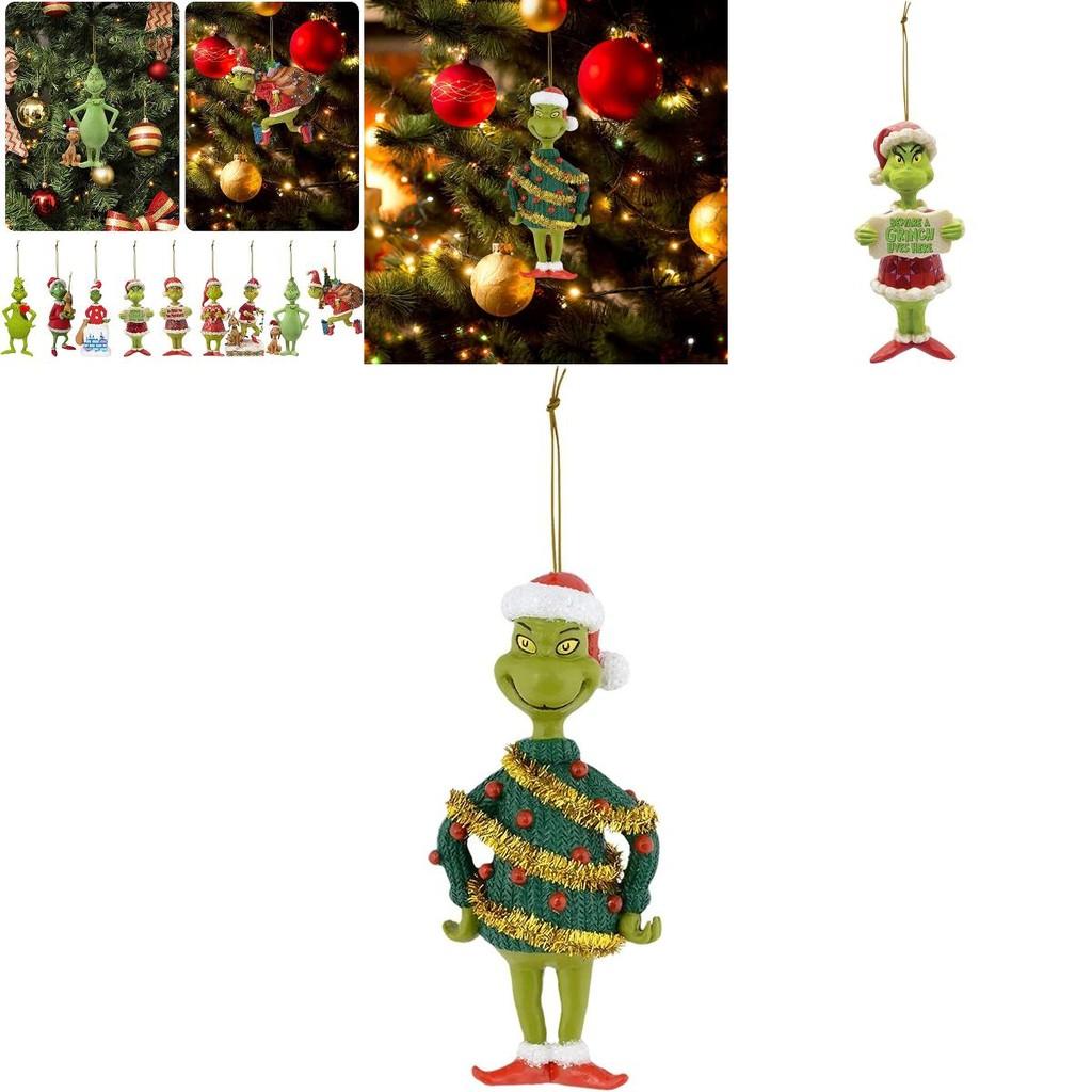 Parti Ev Dekorasyonu İçin Muhteşem The Grinch Noel Ağacı Kolye Süs