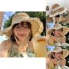 Korean Style Summer Wide Brim Hat For Women Lightweight Breathable Lace Sun Protection