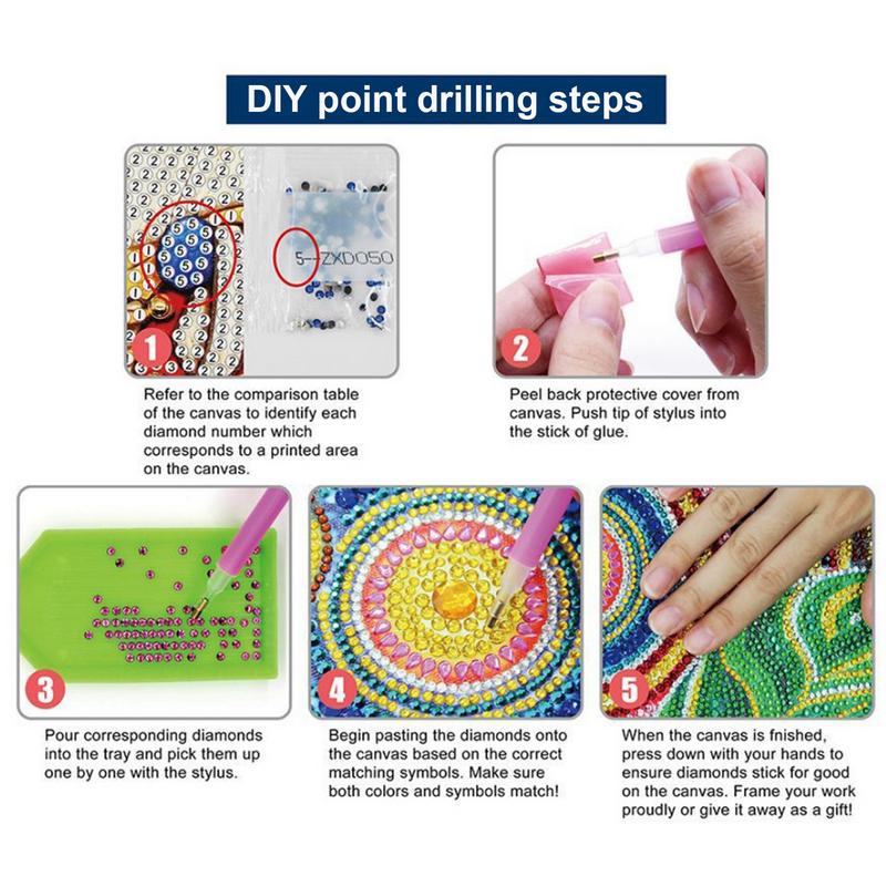 Umělecké malované podložky pod sklenice Kamínkové umělecké podložky pod sklenice Protiskluzové Kamínkové řemeslné podložky pod sklenice S držákem Umělecké řemeslné potřeby Na Vánoce