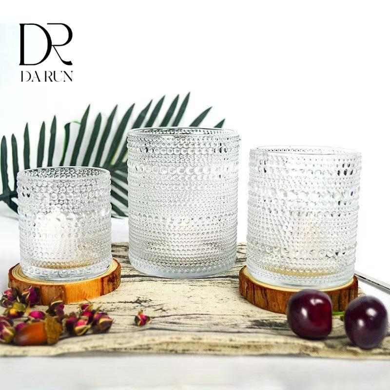 Romantic Round Glass Aromatherapy Candle Holder for Home Decor