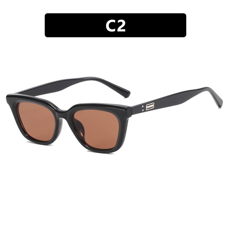 2023 New Small Frame Square Cat Eye Sunglasses With Uv Protection Black