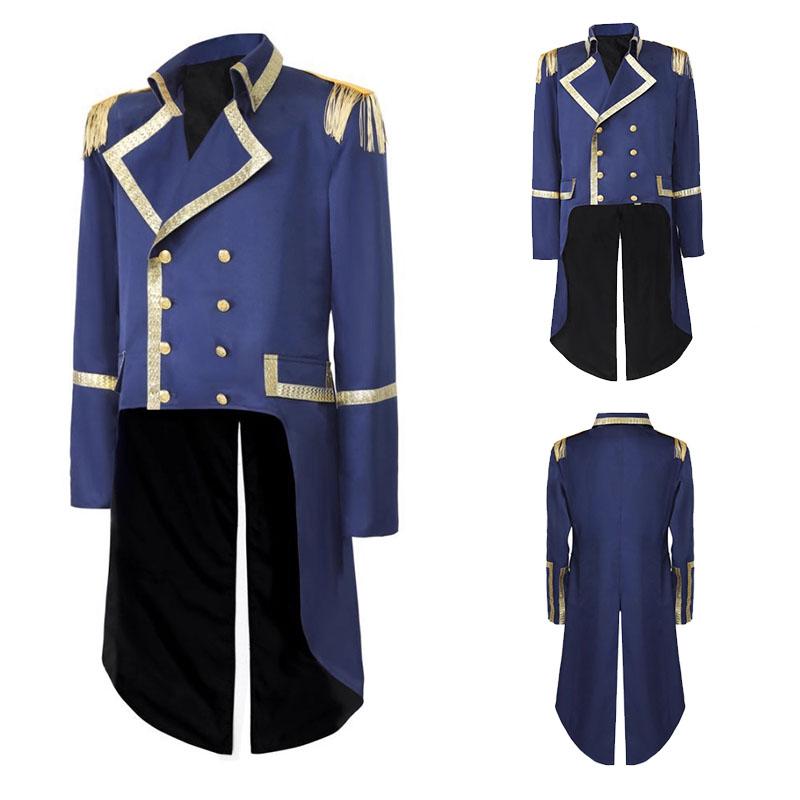 New Medieval Vintage Tailcoat Men's Suit for Cosplay Masquerade