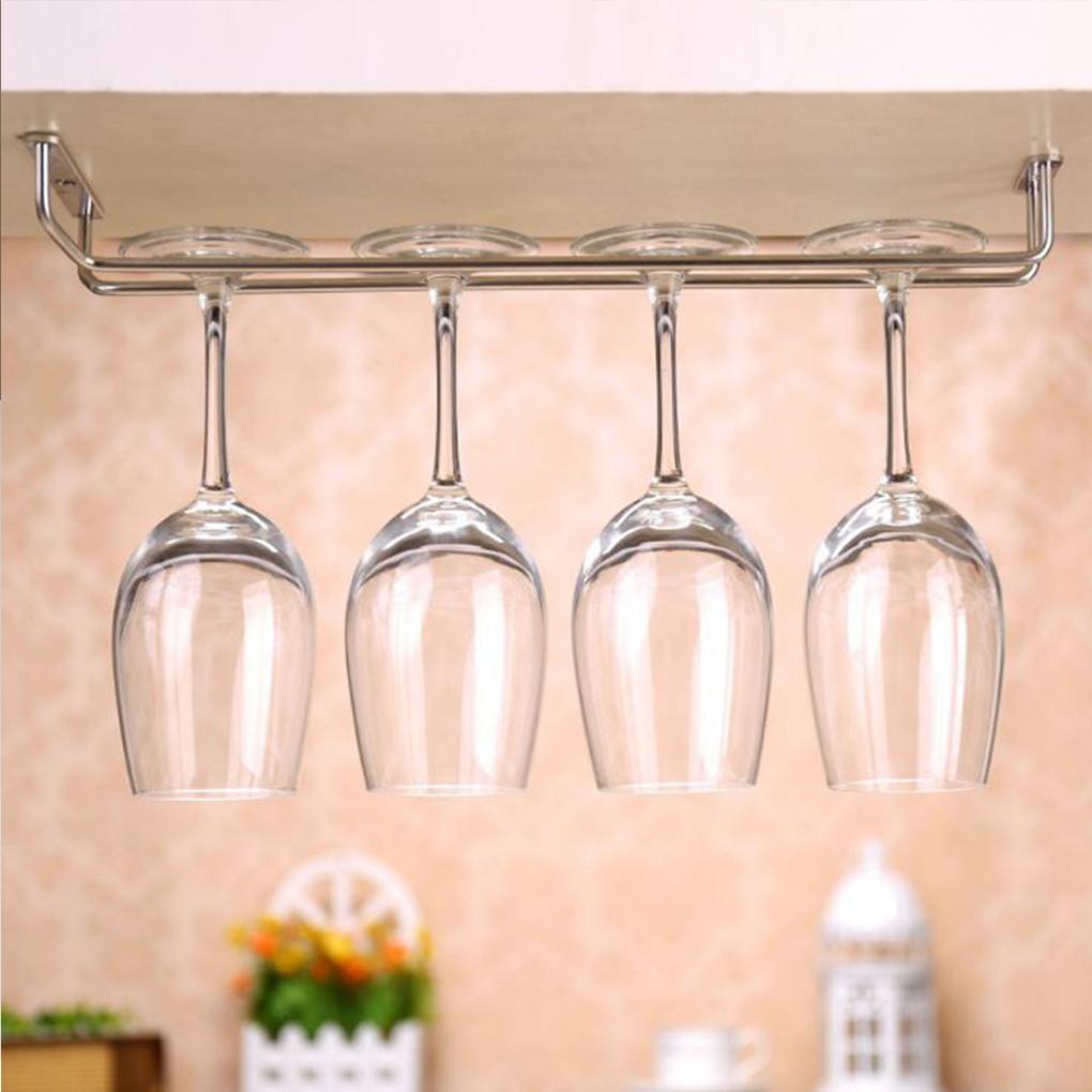 Easy Access Stainless Steel Wine Glass Rack Storage Solution Stainless Steel Wine Glass Holder
