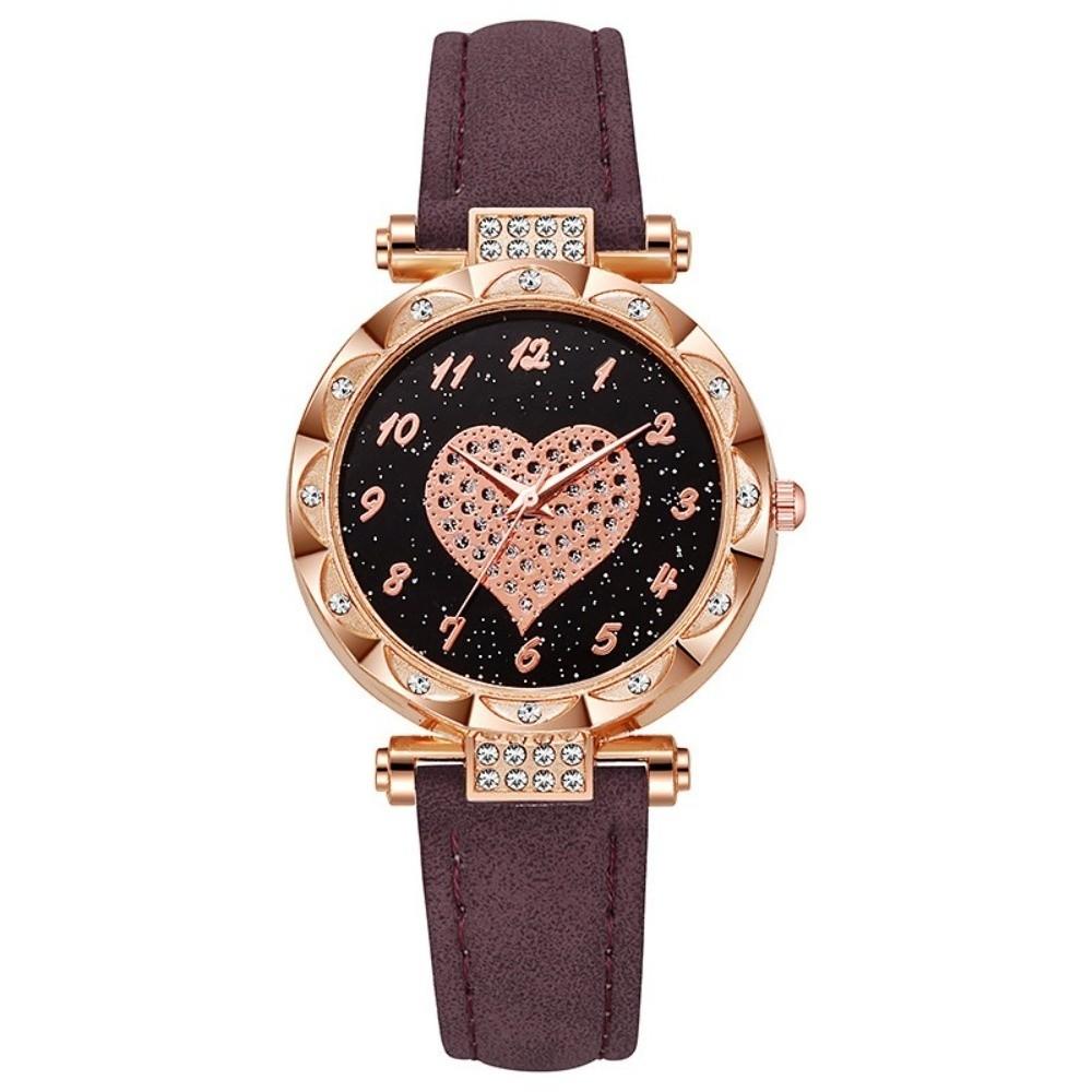 Casual Electronic Watch Leather Strap Wrist Watches Fashion Quartz Wristwatches Women