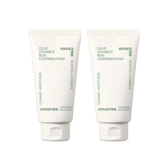 

Innisfree Olive Vitamin E Real Cleansing Foam Hydrating & Gentle Face Wash 150g x 2pcs