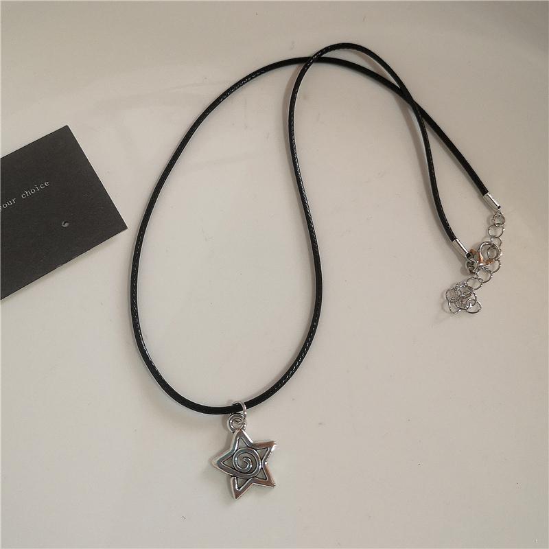 Punk Rock Vintage Star Pendant Chain Necklace For Men Women Charm Hip Hop 90s Y2K Grunge Goth Aesthetic Trendy EMO Accessories