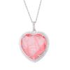 French Luxurious Classic Retro Love Heart Shaped Pendant Necklace Morgan Powder Crystal for Women Jewelry Designer Wedding Gift