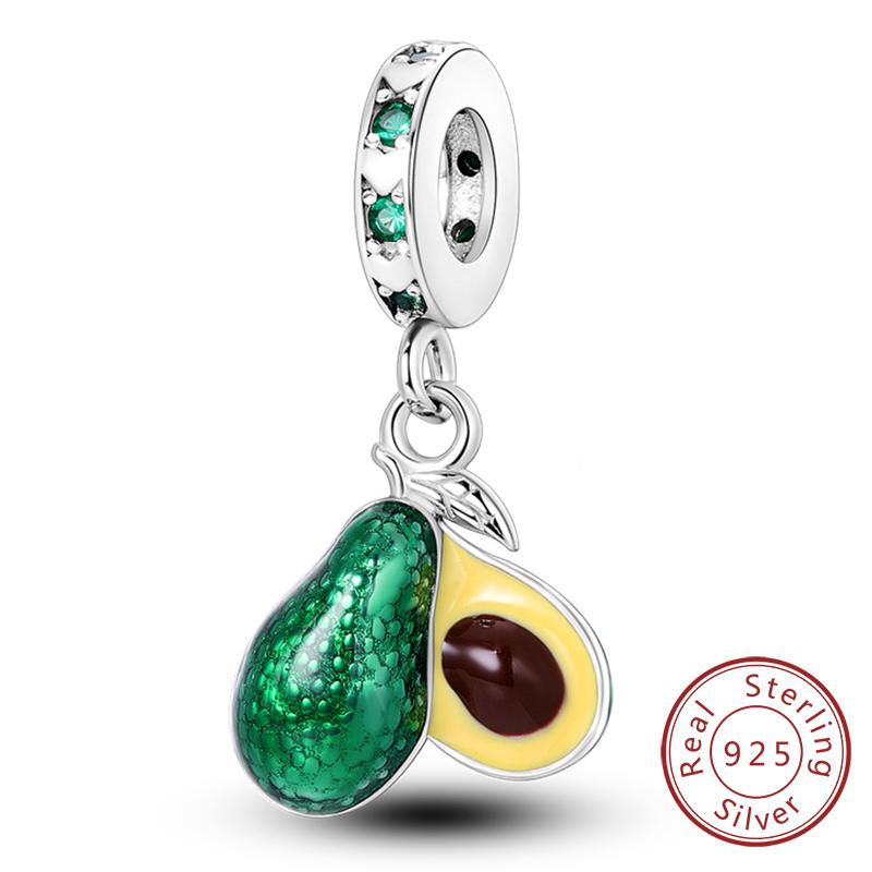 Original Charms Beads Copper Cherry Strawberry Avocado Fruit Charms Pendant For Woman Jewelry Making