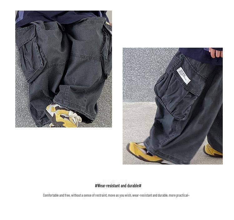 Children's Versatile Solid Color Loose Pants - Spring/Autumn Fashion