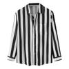 Striped Casual Lapel Cardigan Loose Casual Shirt Vintage Men's Shirt