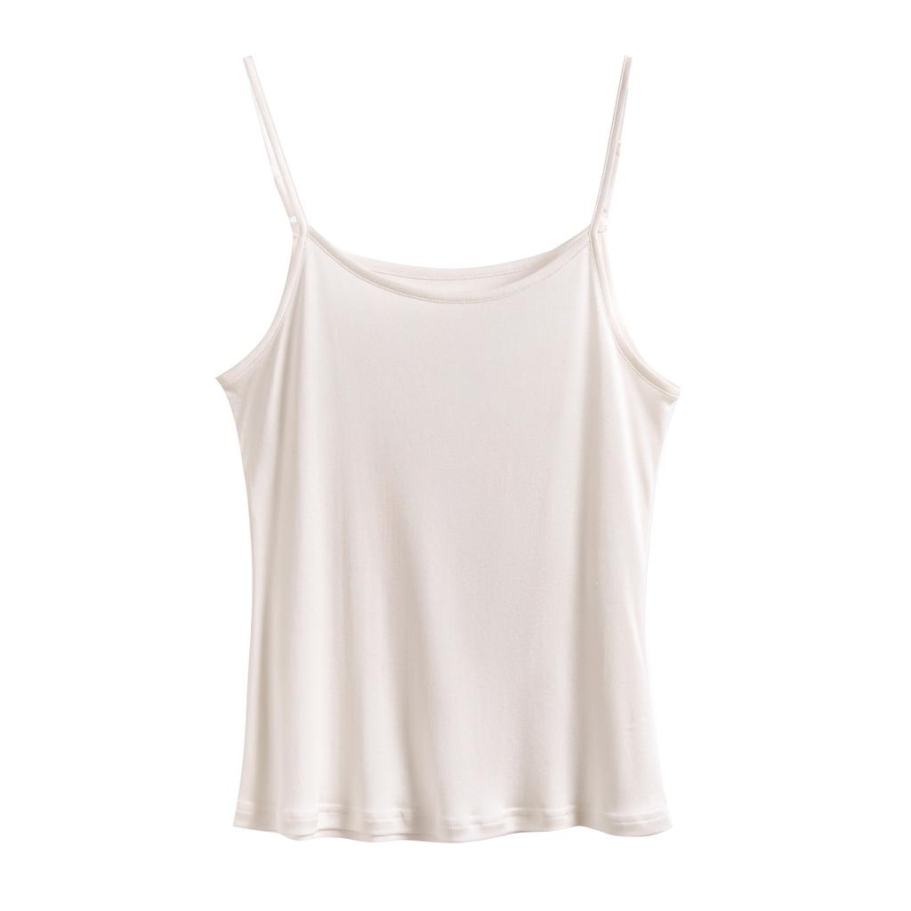 Silkworm silk vest summer outer wear inner mulberry silk knitted sleeveless slim fit versatile bottoming shirt top