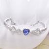 Ladies Elegant Crystal Love Heart Bracelet