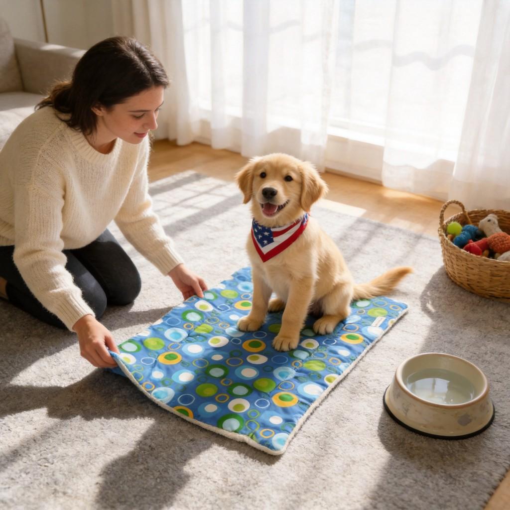Dot Print Pet Cushion With Thick Fleece Inner Layer For Small Dogs Cats And Travel Use