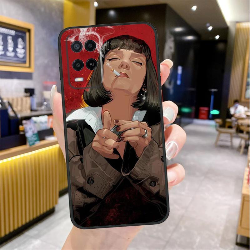 Mia Pulp Fiction Case For Oppo A96 A76 A16 A17 A18 A60 A80 A40 A38 A58 A78 A98 A94 A74 A54 A15 A57 A77 A5 Pro