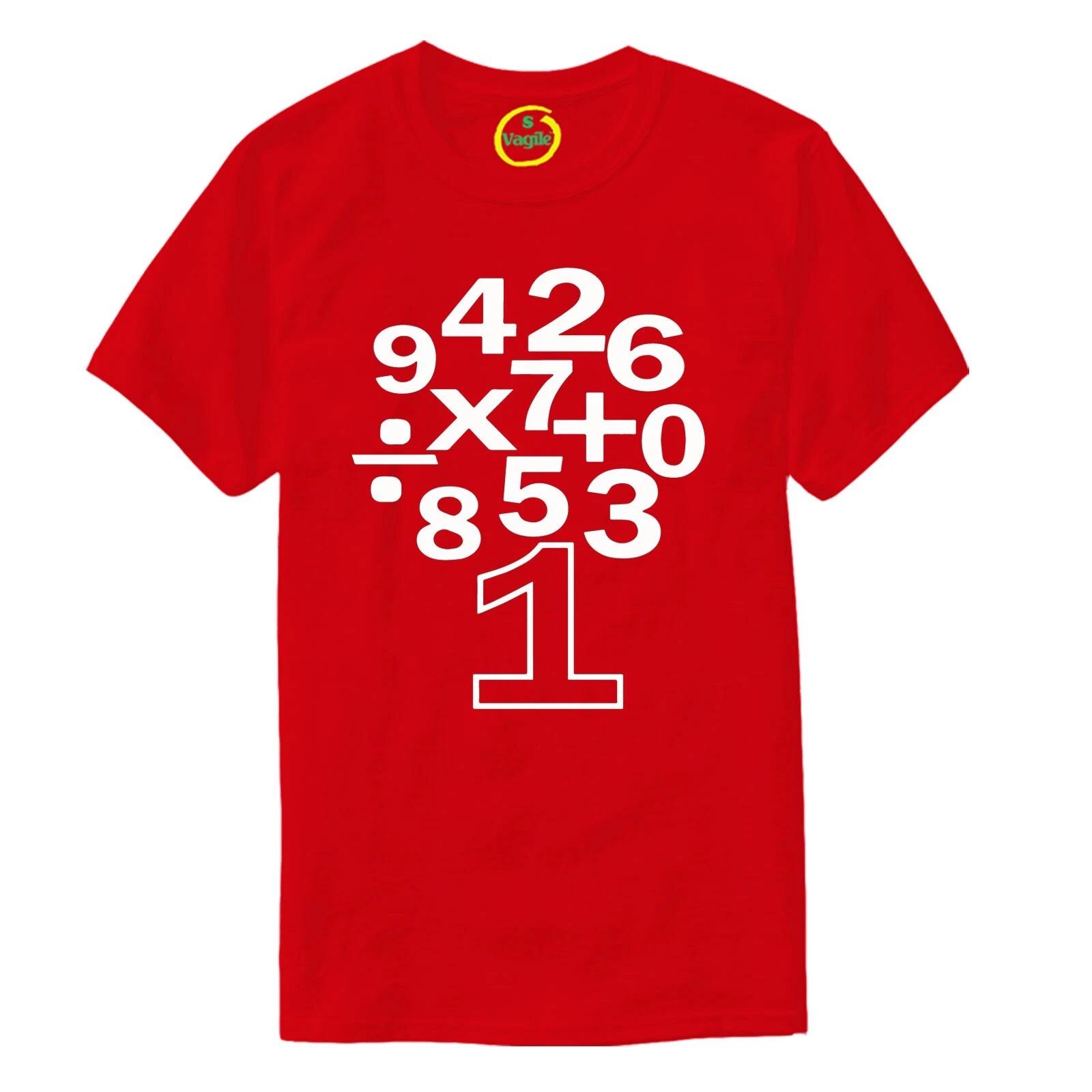 

Kids Boys Girls Number Day Maths Symbols Novelty School Tee T-Shirt Top All Size 160