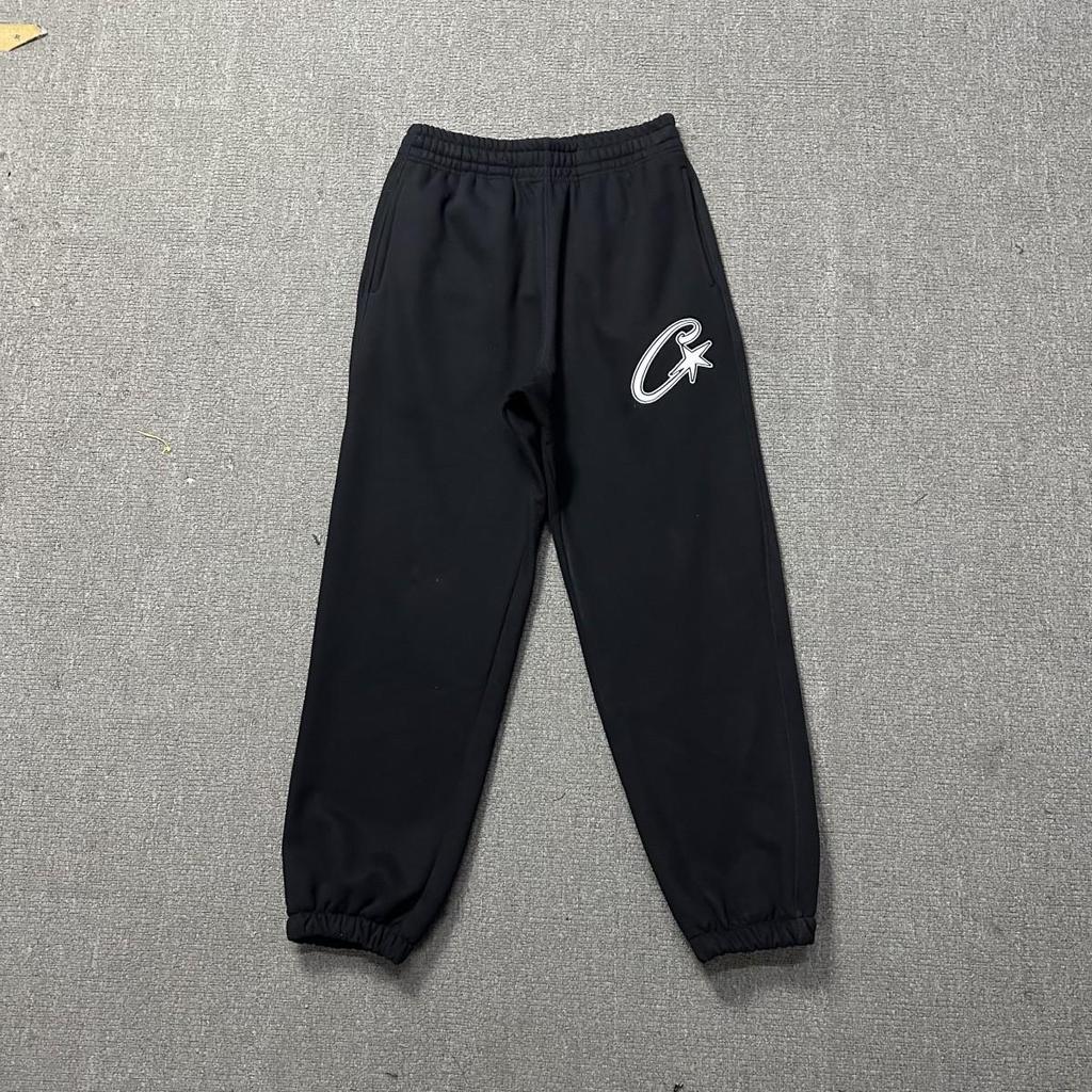 Corteiz Alcatraz C-Star Besticktes Hoodie und Fleece Jogginghosen Set