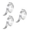 3Pcs Removable Strong Adhesive Strips Clear Double Sided Adhesive Tape For Wall Decorations Cables Management Enduring