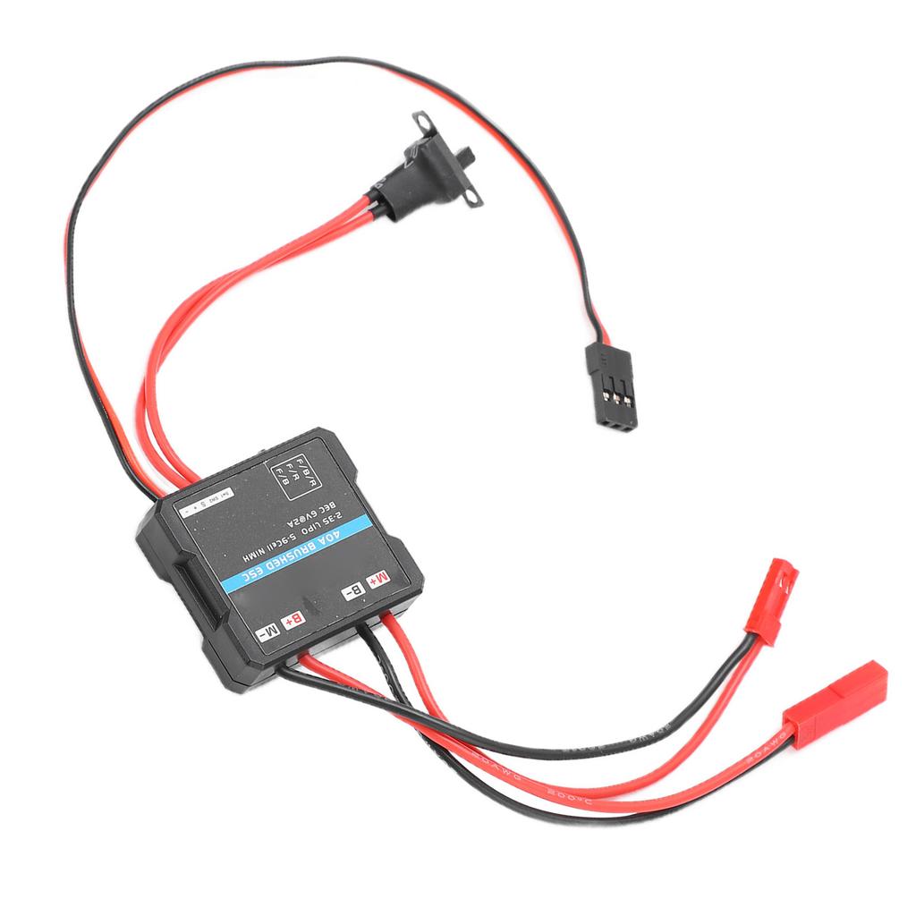 Electronic Speed Controller Waterproof Black Brushed ESC 40A for 1/16 RC Car 1/18 RC Car Upgrade