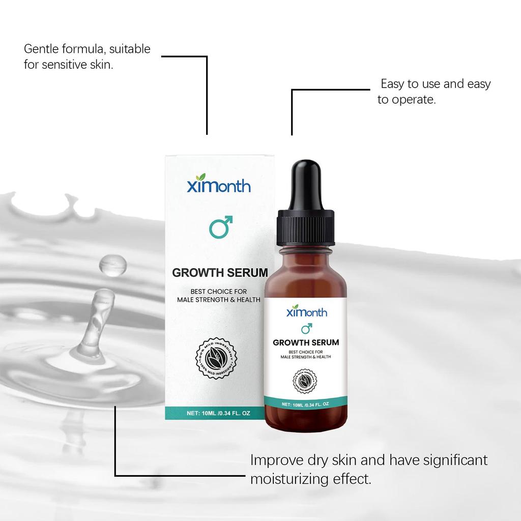 Men's Body Care Herbal Serum, Male Massage Essential Oil, Deep Nourishing Moisturizing Body Care Oil for Men’s Daily Grooming