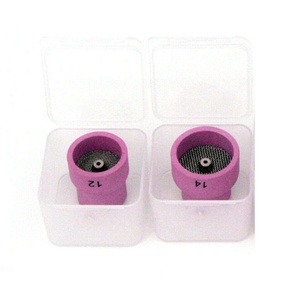 

TIG Welding Torch Ceramic Nozzle Covers 2 Pieces Compatible with WP9/17/18/20/25/26 Welding Torches for Heat Protection Pink