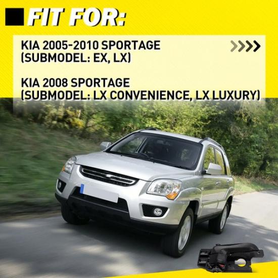 Interior Door Handle For 2005-2010 Kia Sportage Front or Rear RH Black Plastic