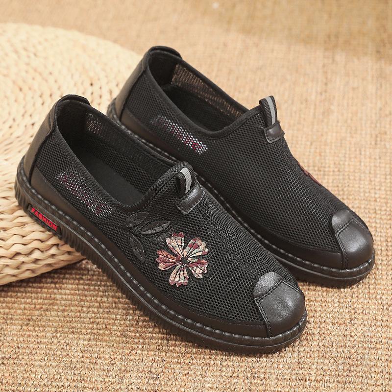 

Новые тканевые туфли Цзи, женские сетчатые туфли, нескользящие туфли на мягкой подошве на одной педали, удобные и износостойкие 41