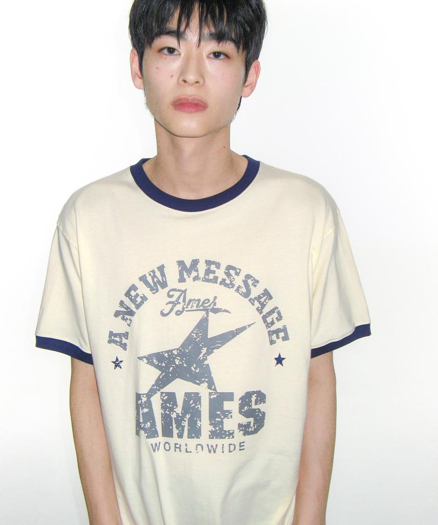 AMES-WORLDWIDE Vintage Star Tee Cream