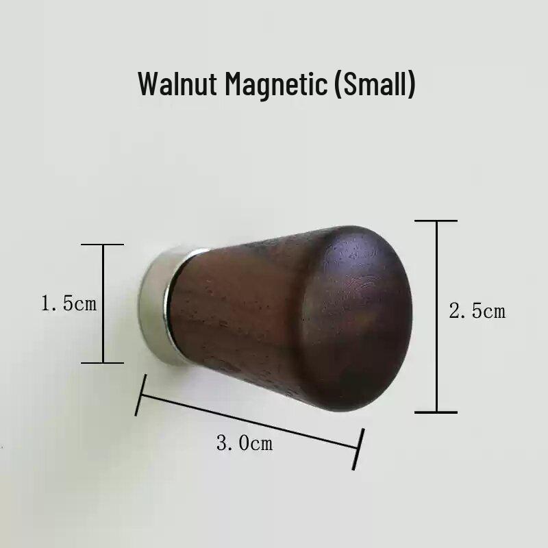 Black Walnut Magnetic Hook: No-Drill, Strong Hold for Clothes, Bags, Hats On Fridge or Door