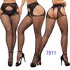 Women's Sexy Crotchless Fishnet Suspender Stockings with Eye Jacquard Design - Style 7501