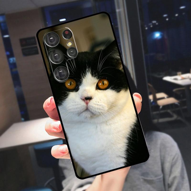 British Shorthair Cat Cover For Samsung Galaxy S25 Ultra S24 S22 S21 S23 Plus S20 FE S9 S10 S24 FE Phone Case
