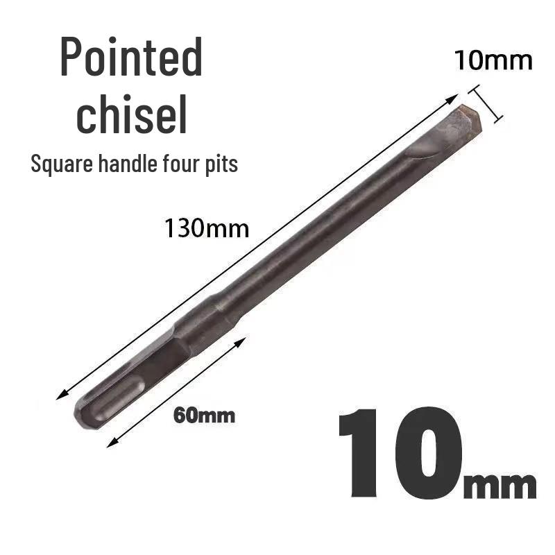Elektryczny zestaw dłut udarowych: Uchwyt sześciokątny i kwadratowy, Szpiczaki i płaskie dłuta do rowkowania betonu i ścian