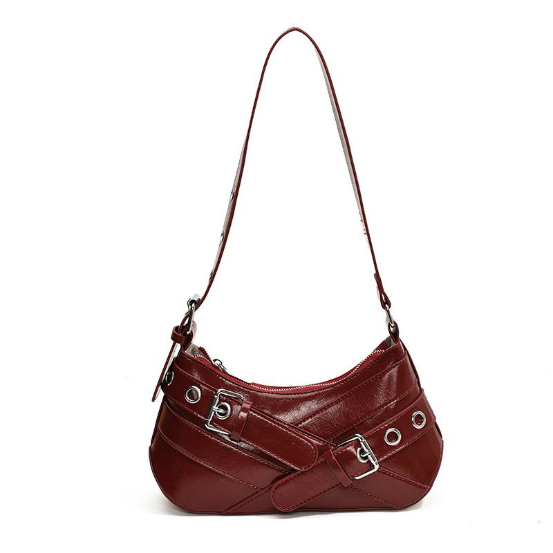 Niche Design Locomotive Style Spice Girl Underarm Bag Woman 2025 Autumn and Winter New Trend Versatile Single Shoulder Messenger Bag Woman