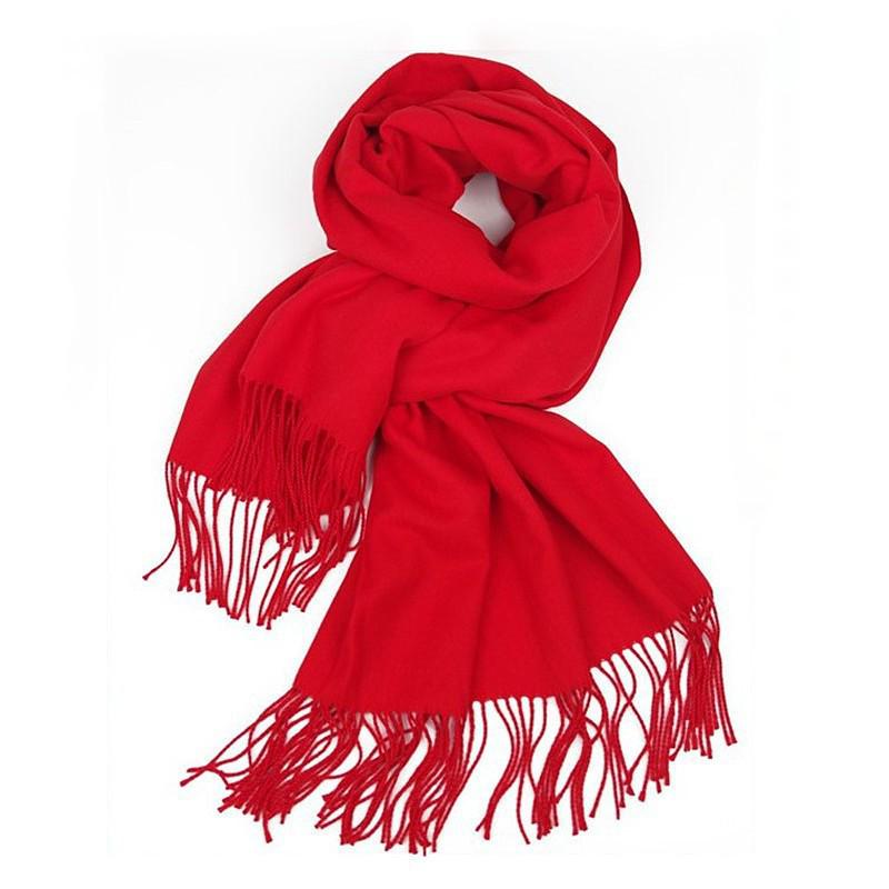 Women's Imitation Cashmere Winter Scarf - Thick Solid Color, Versatile Men's Shawl, Cashmere Wool Blend