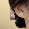 Koreanische Elegante Weiße Blume Ohrstecker Luxus Kristall Ohrringe Süße Unregelmäßige Party Hochzeit Schmuck Geschenke
