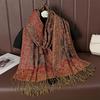 Luxury Women Scarf Bohemian Style Winter Shawl Jacquard Paisley Pattern Designer Lady Muslim Hijab Pashmina