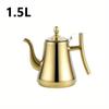 Tetera de acero inoxidable espesante de 1,5 l, ideal para hoteles, restaurantes, cocinas de inducción, café y té.