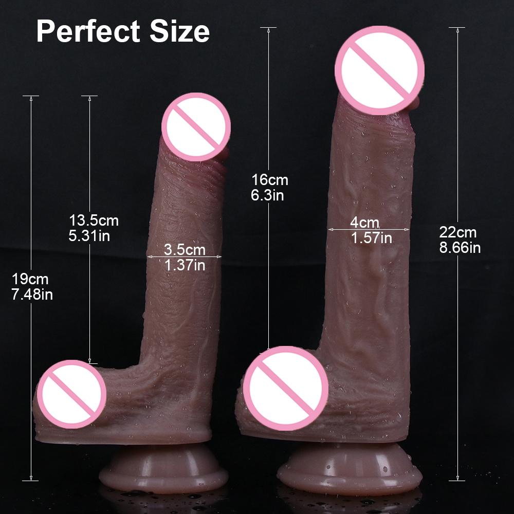 Sext Toy for Women Strapon Dildo Penis Testicle Sex-toys-for-adults-in-bed Female Masturbation Soft Silicone Adult Supplies Anal