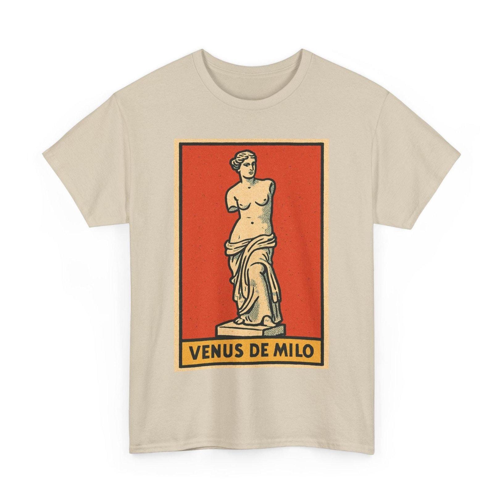 Venus de Milo T-Shirt: Retro Comic Style Greek Statue Tee M