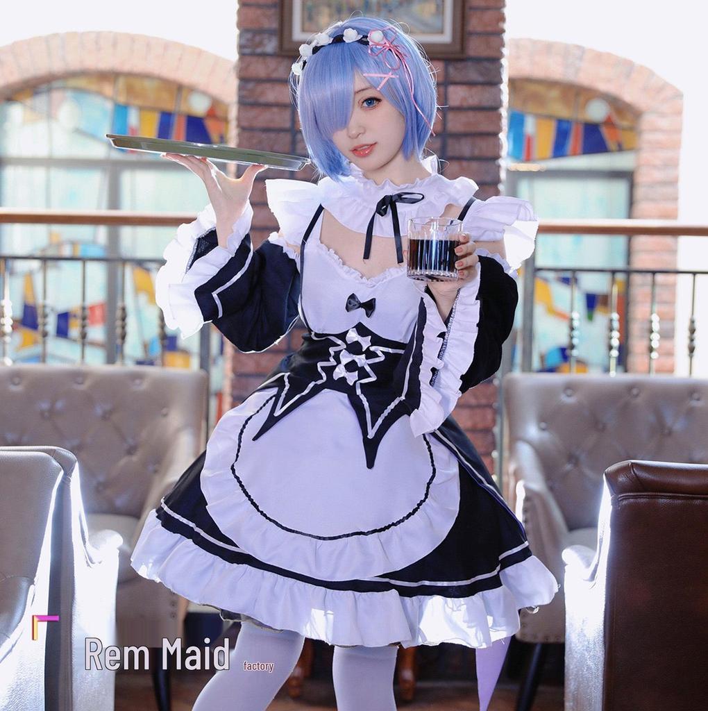 Re:Zero Rem & Ram Maid Cosplay Costume - Full Set Anime Outfit