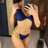 Metall Shell Glitter Funkelnden Bikini Frauen Bademode Weiblichen Badeanzug Zwei-stück Bikini set Scrunch Butt Badende Badeanzug