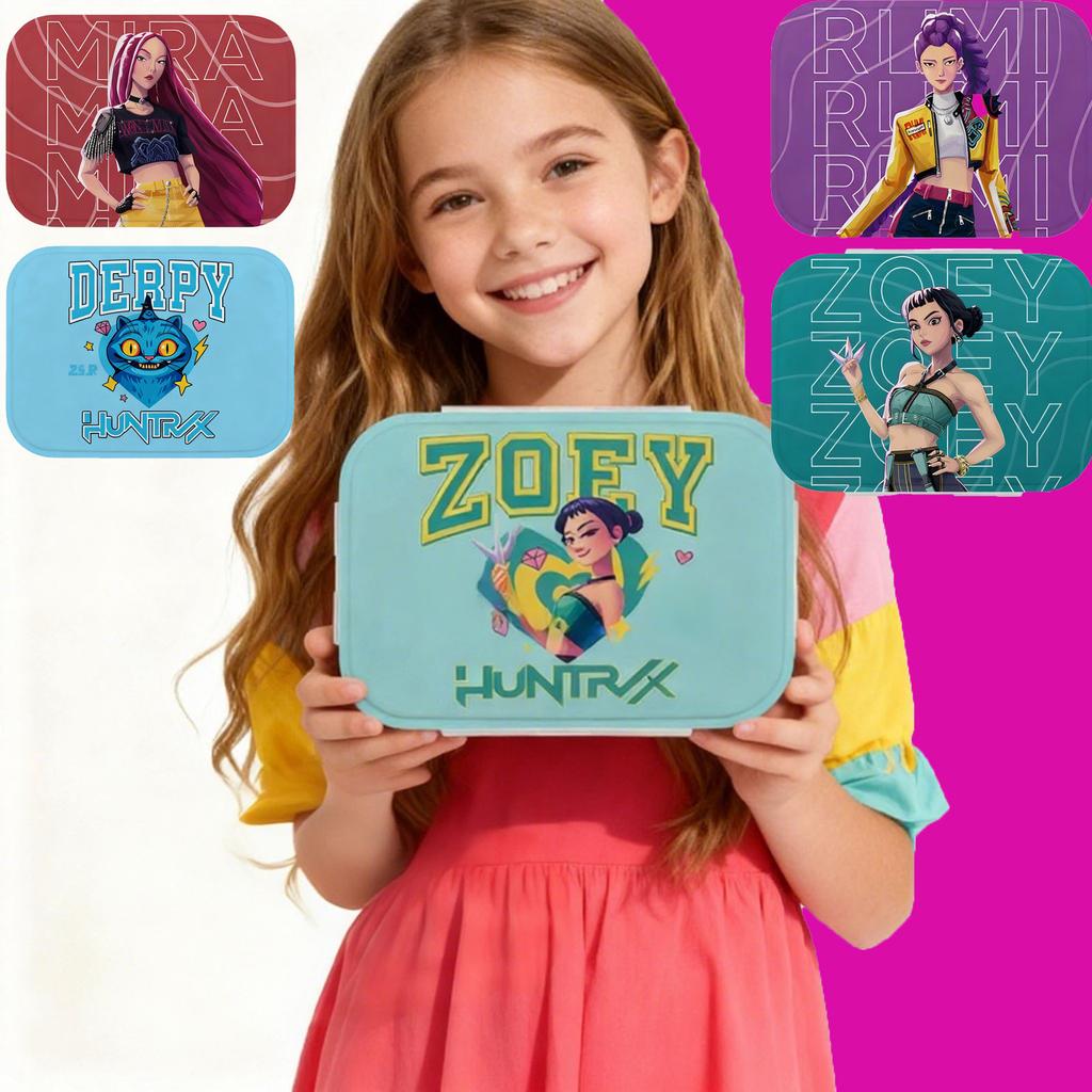 Anime - Themed  Straw Lunch Boxes For Students   Workers - Cute Cartoon Character Designs, Leak - Proof & Eco - Friendly Meal Prep Containers