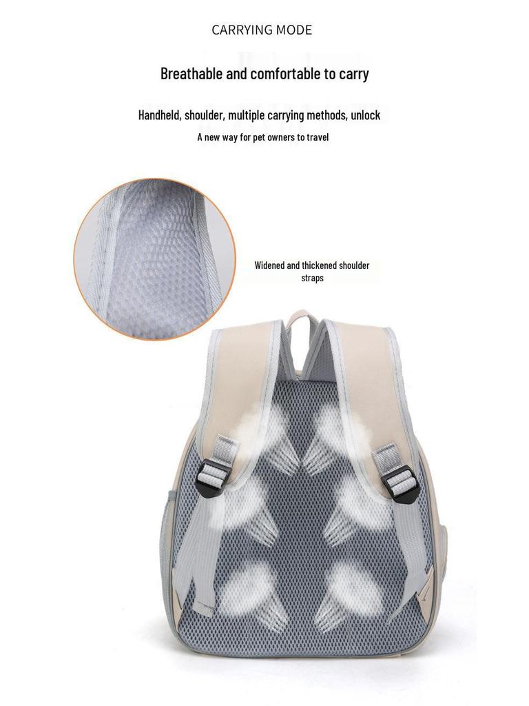 Atmungsaktiver Großer Haustierrucksack & Bett für Katzen und Hunde: Ganzjahres-Design, Tragbares Design