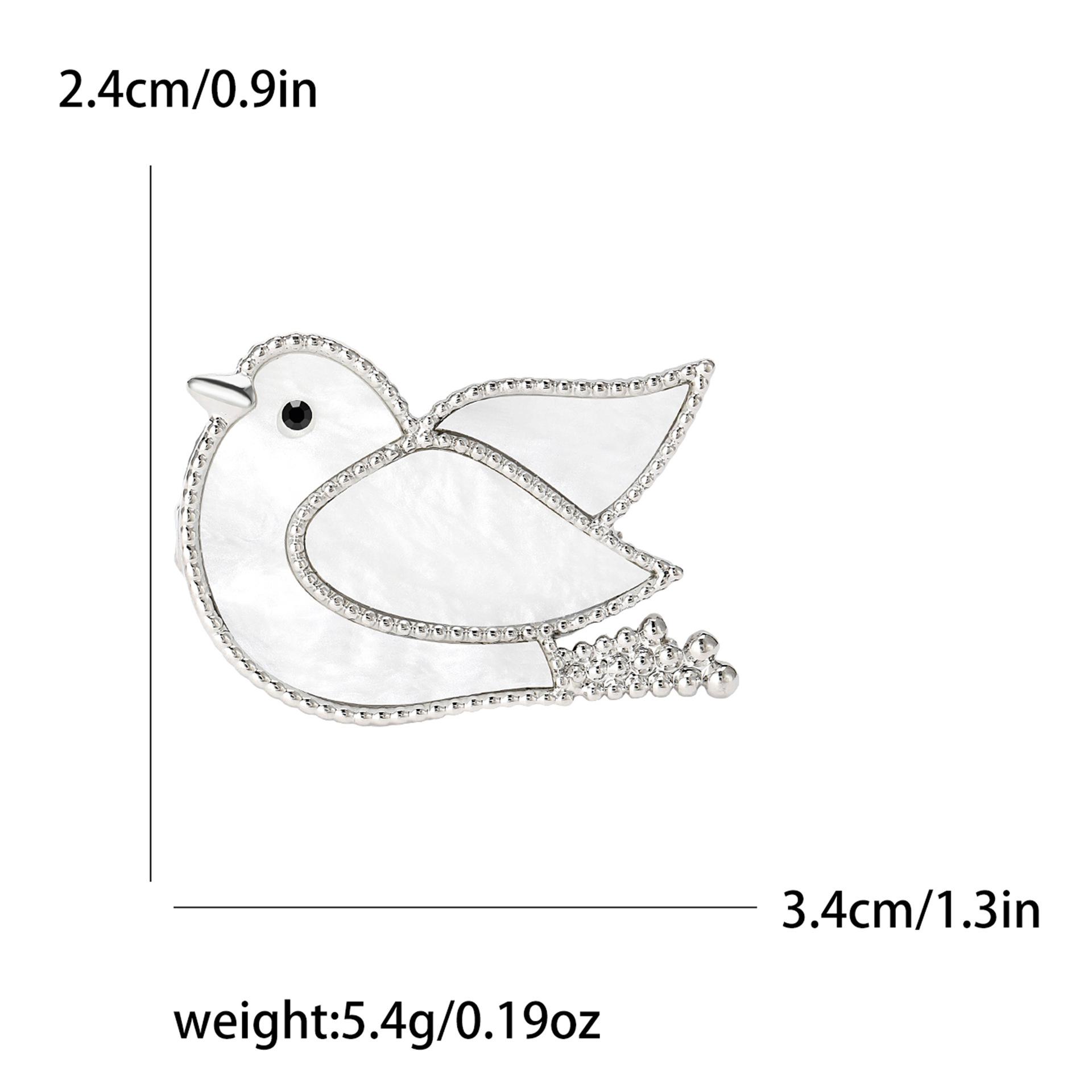 

Мультяшный милый корсаж «Голубь», креативная брошь «Голубь в ракушке», элегантная булавка для костюма унисекс