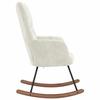 Vidaxl Rocking Armchair, Cream, Upholstered with Velvet