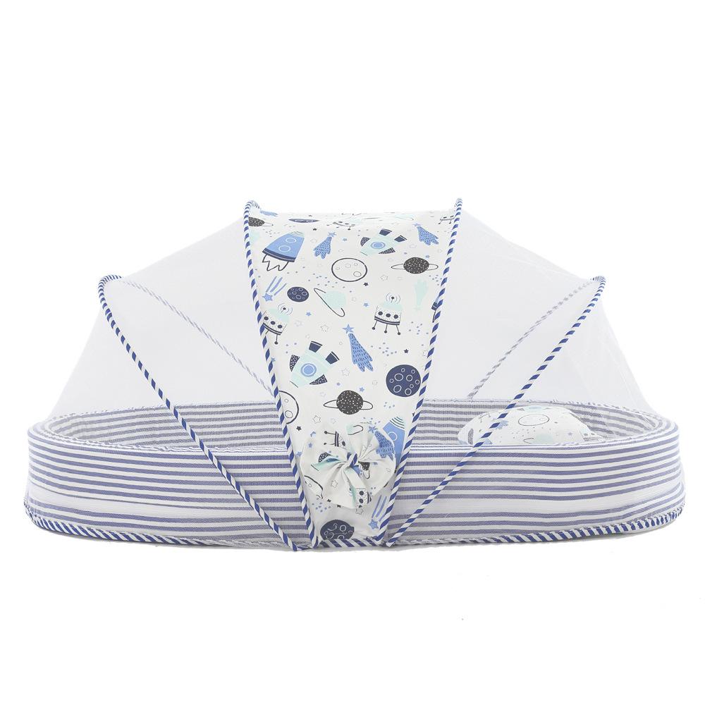 

1 Set 90x55x50cm Portable Neonatal Bionic Sleeping Pad Mattress Crib in a Bed Baby Bed Baby Mosquito Net Full Face Foldable