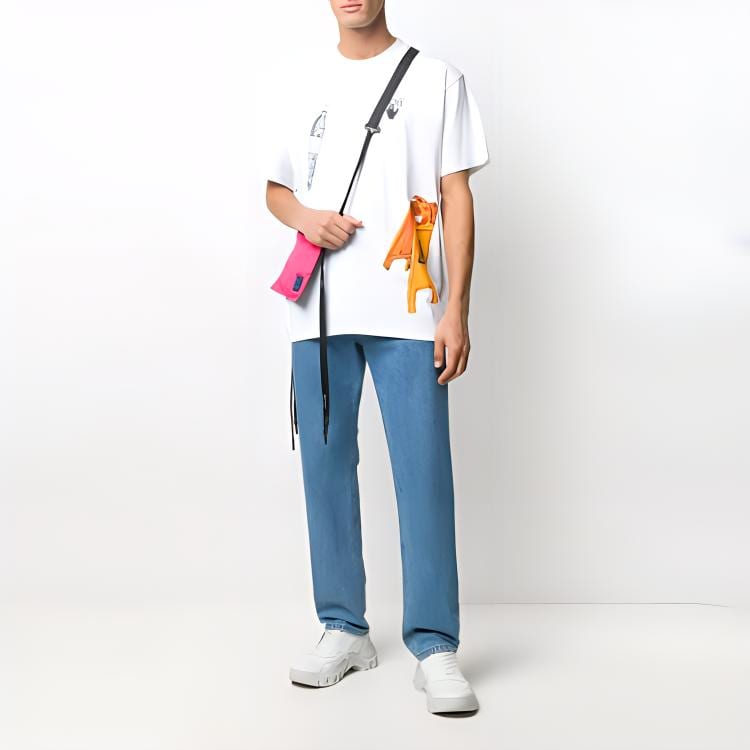 OFF WHITE FW20 Regular T Shirt Men's White OMAA038F20FAB0030110