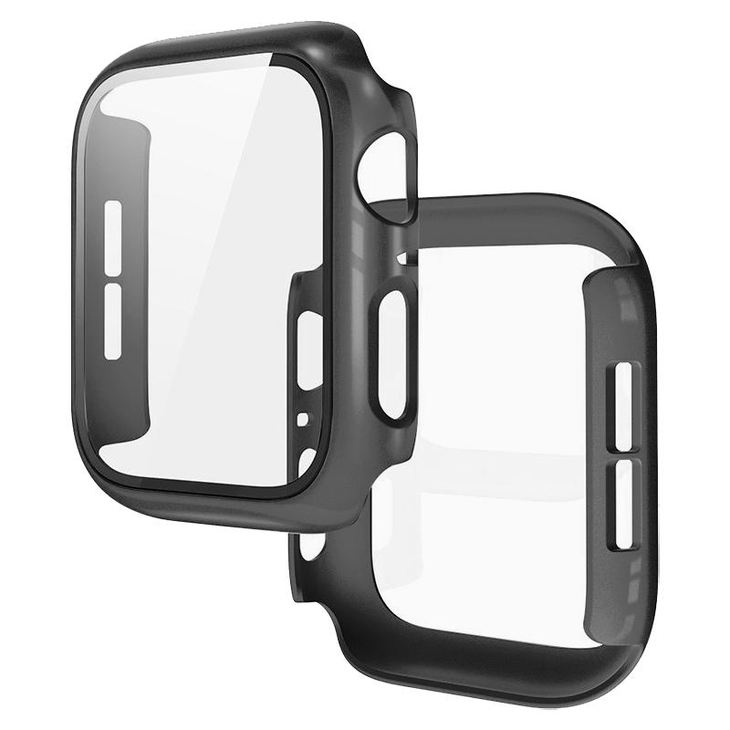 PC Case+Tempered Screen Protector For Apple Watch Ultra 3-1 11 10 46/42mm Integrated Hard Shell iWatch 9 8 7 6 5 4 SE 45mm 44mm